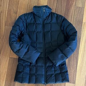 Aqua small black down and feather filled jacket